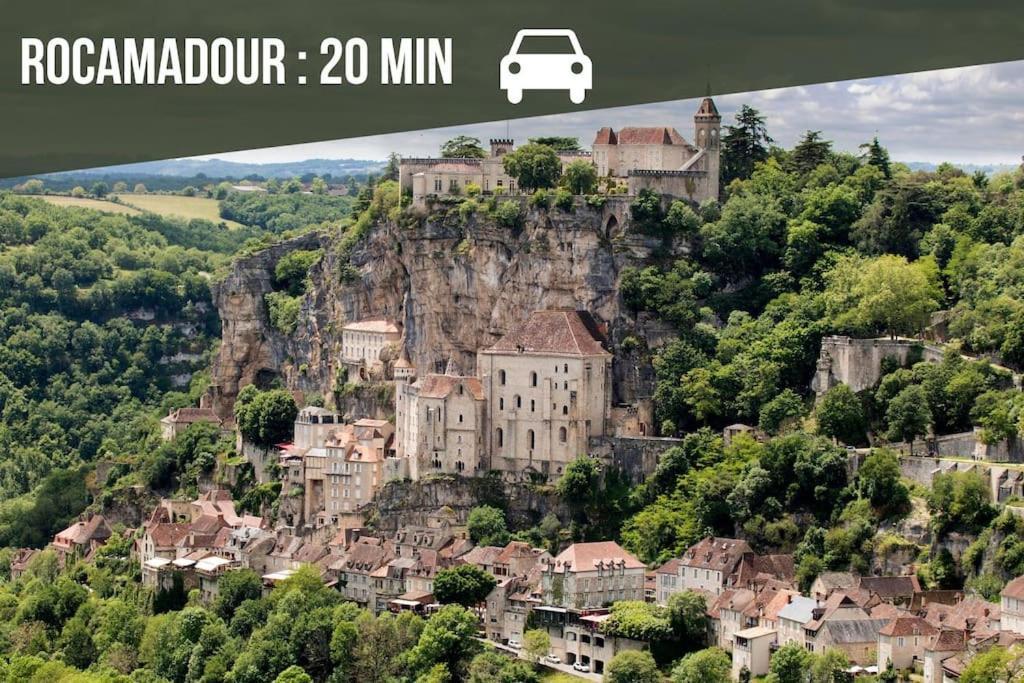 La Sagnarde, Maison En Pierre, Loubressac Exteriér fotografie